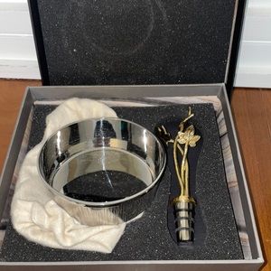 Michael Aram wine coaster and stopper